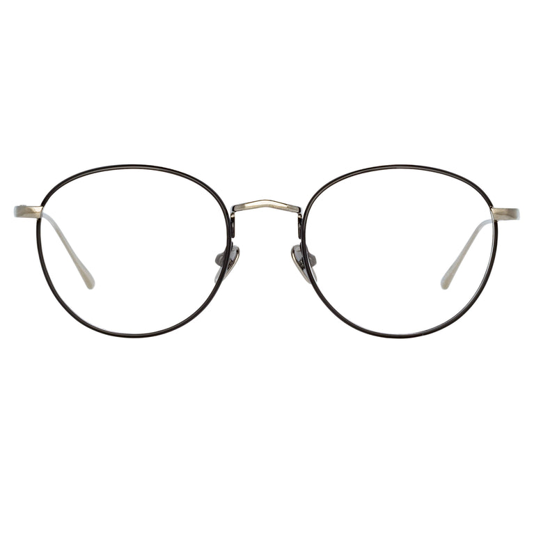 Linda Farrow Harrison Optical Frame in Black and White Gold  51