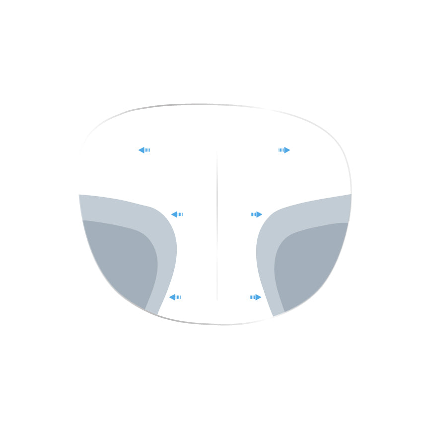 Enlarged viewing area (+ 40%)