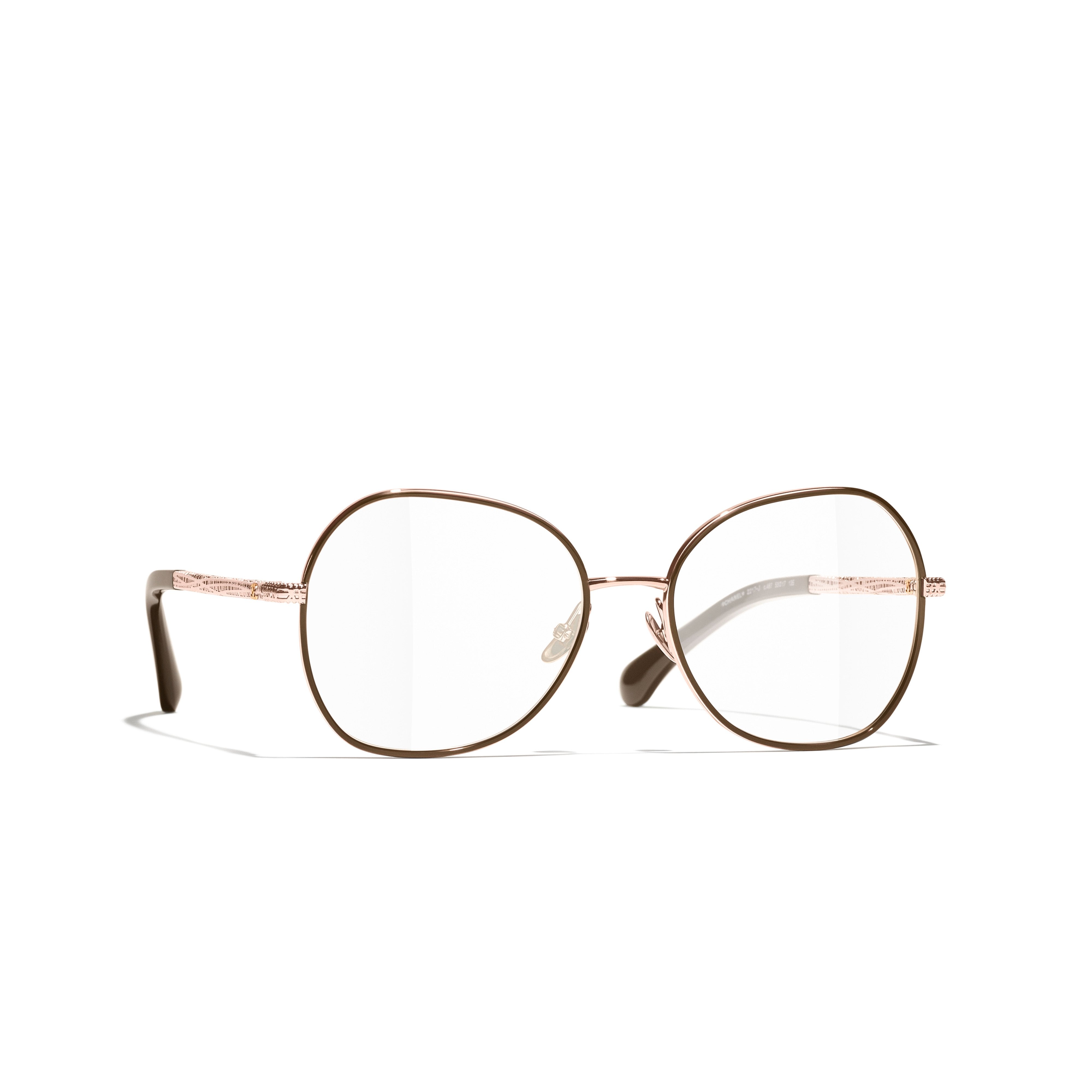 CHANEL CH2217J メガネ ブラウン メタル ロゴ 55サイズ CHANEL CH2217J メガネ ブラウン メタル ロゴ 55サイズ (CHANEL