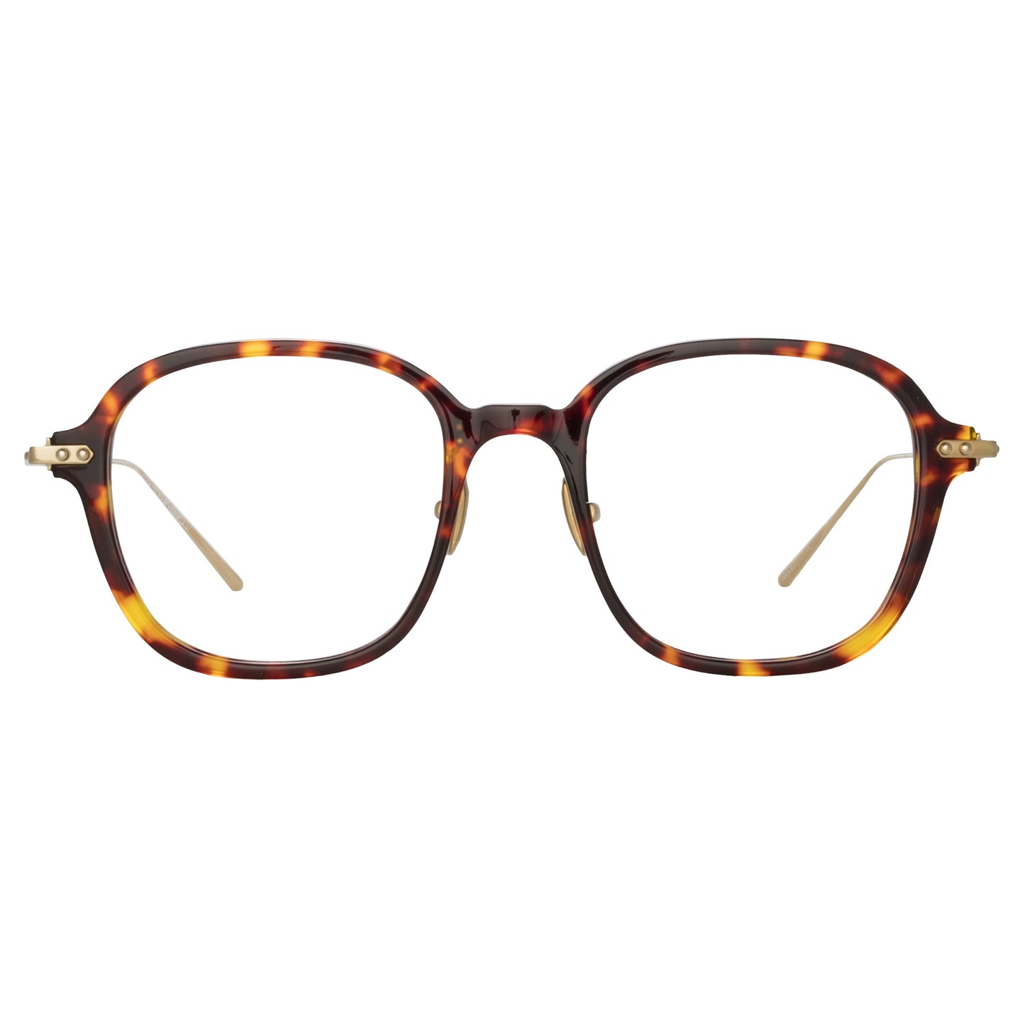 Linda Farrow Lane Square Optical Frame in Tortoiseshell (Asian Fit)