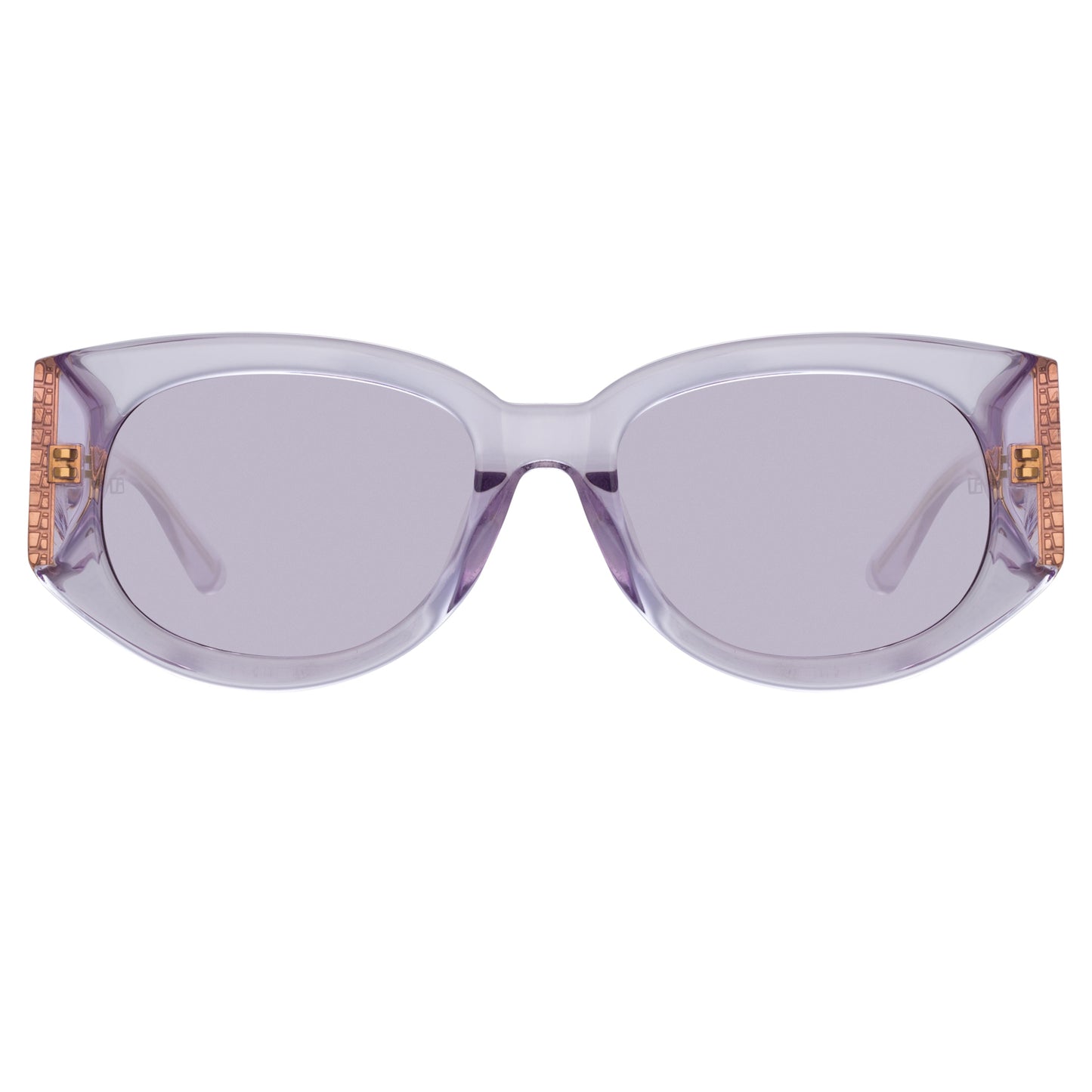 Linda Farrow Debbie D-Frame Sunglasses in Lilac C1 54
