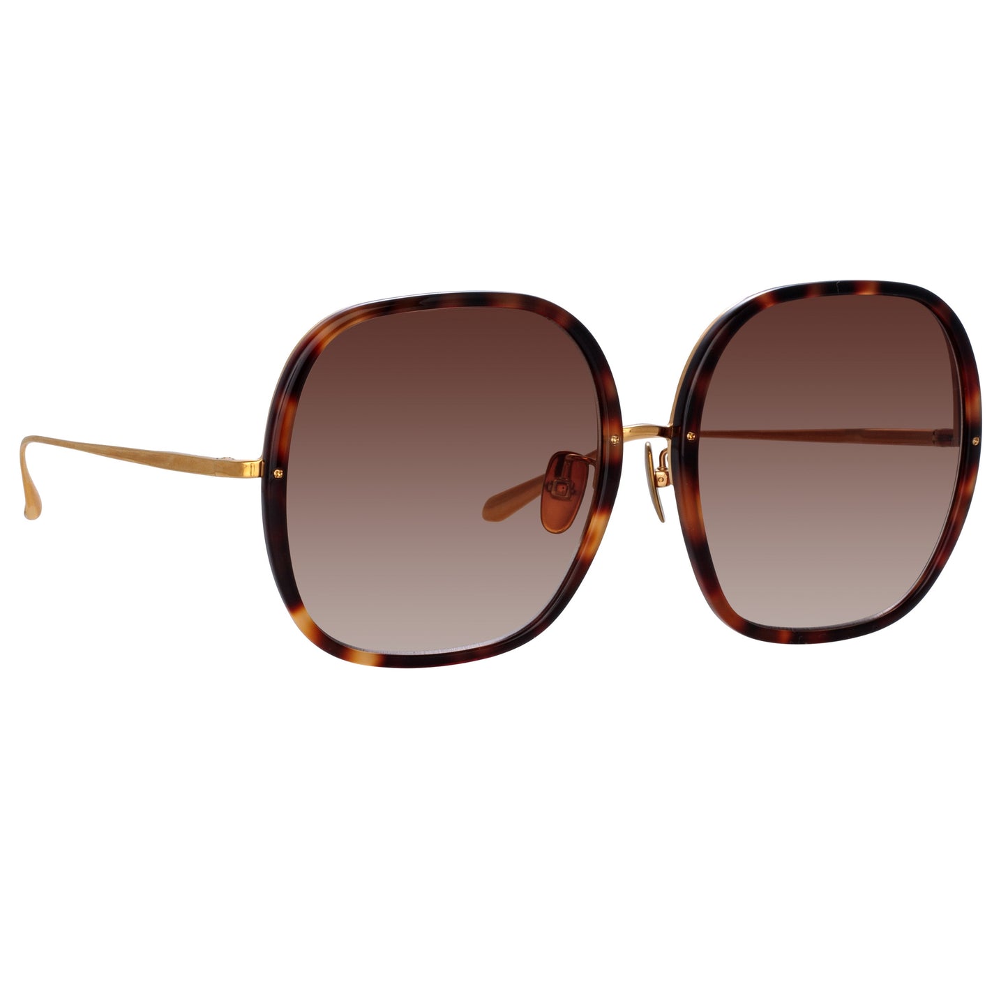 Linda Farrow Celia Oversized Sunglasses in Tortoiseshell C2 60