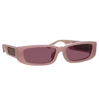 Linda Farrow Talita Rectangular Sunglasses in Lilac C5 59