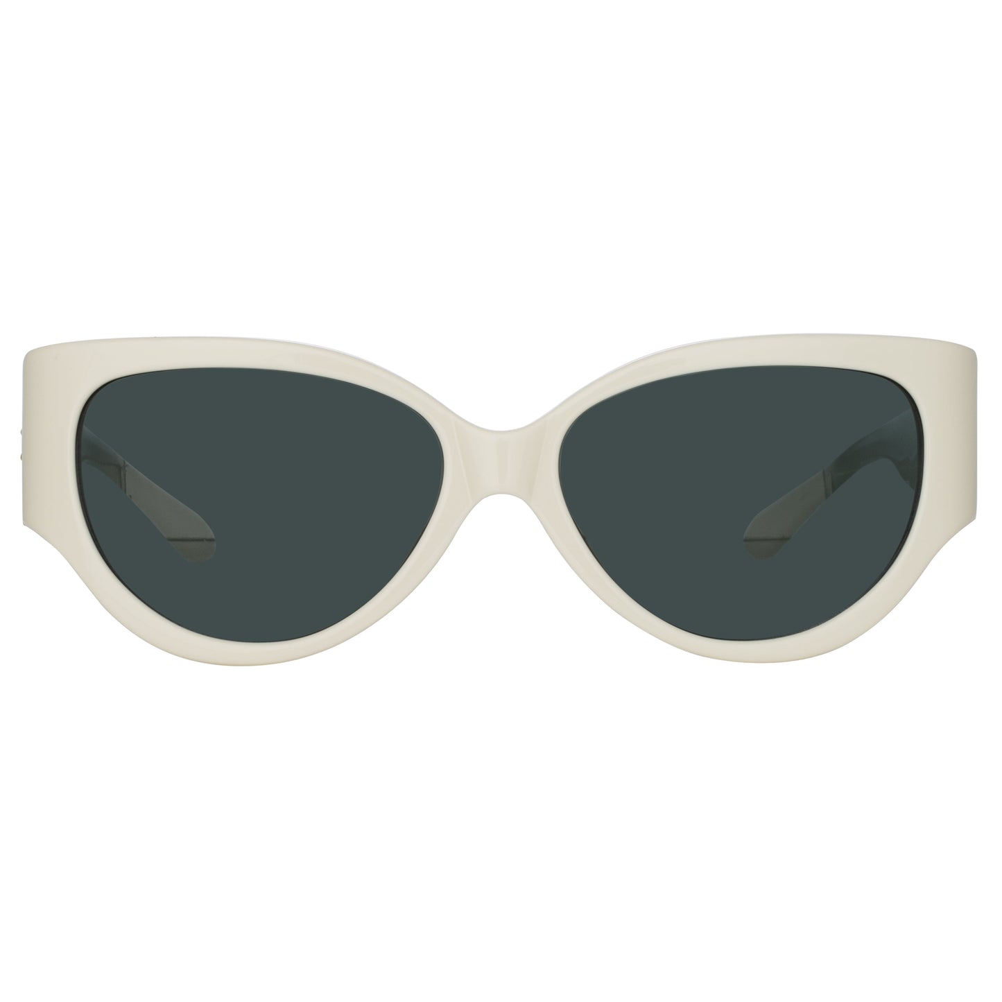 Linda Farrow Connie Cat Eye Sunglasses in White C3 57