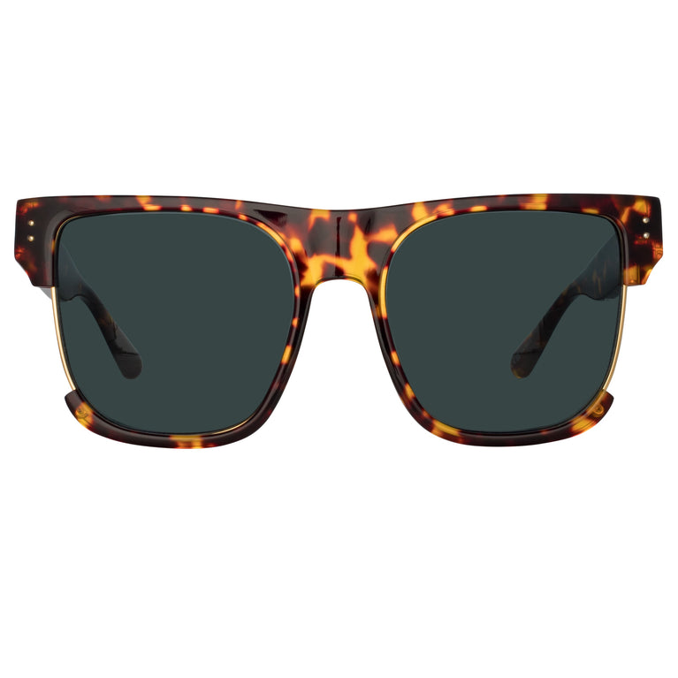 Linda Farrow Lomas D-Frame Sunglasses in Tortoiseshell C2 58