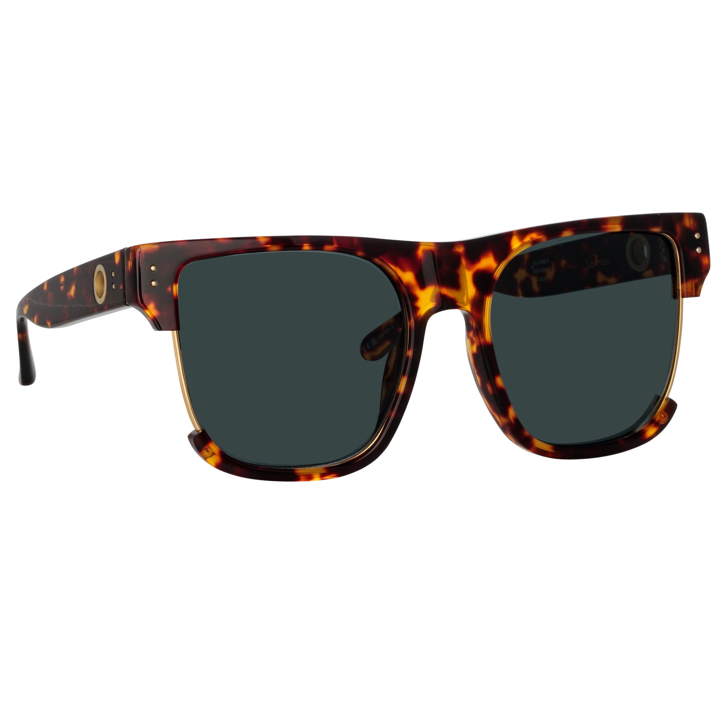 Linda Farrow Lomas D-Frame Sunglasses in Tortoiseshell C2 58