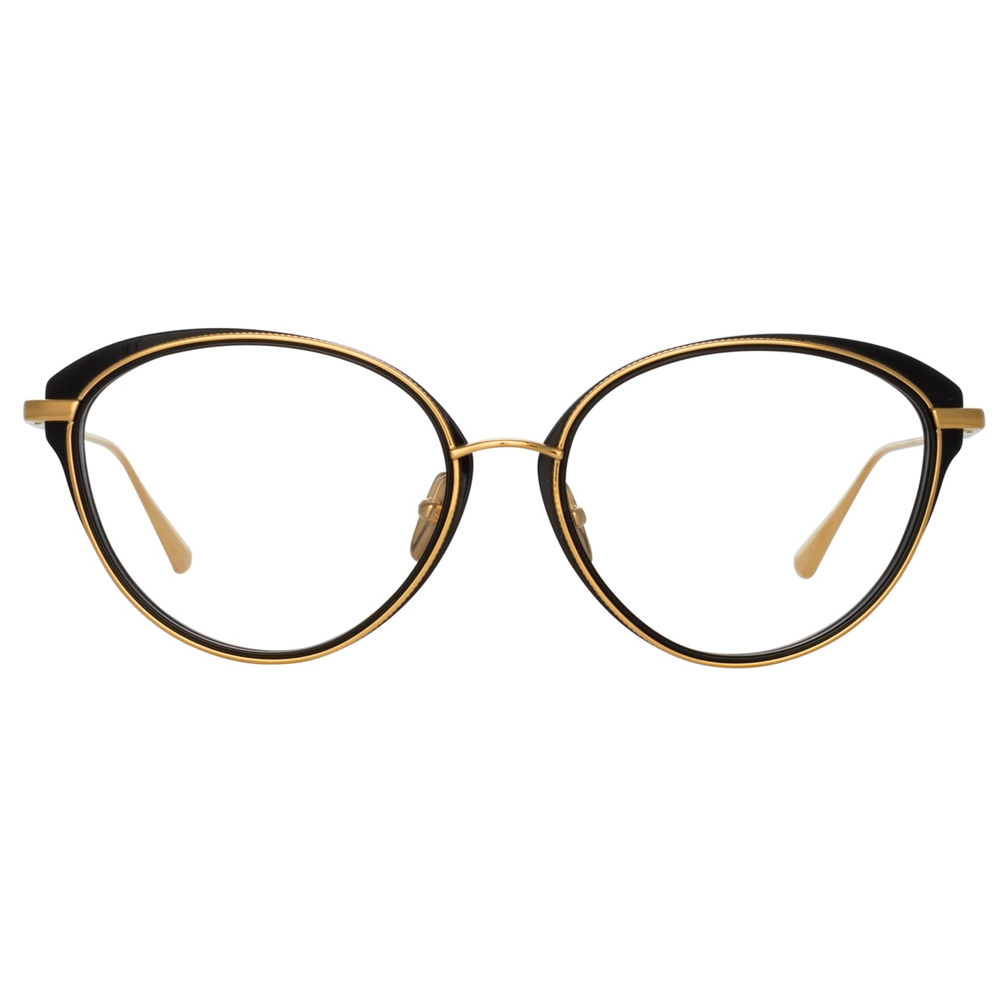 Linda Farrow Song Cat Eye Optical Frame in Yellow Gold C4 59