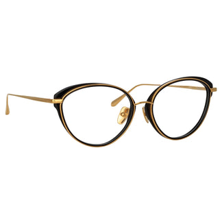 Linda Farrow Song Cat Eye Optical Frame in Yellow Gold C4 59