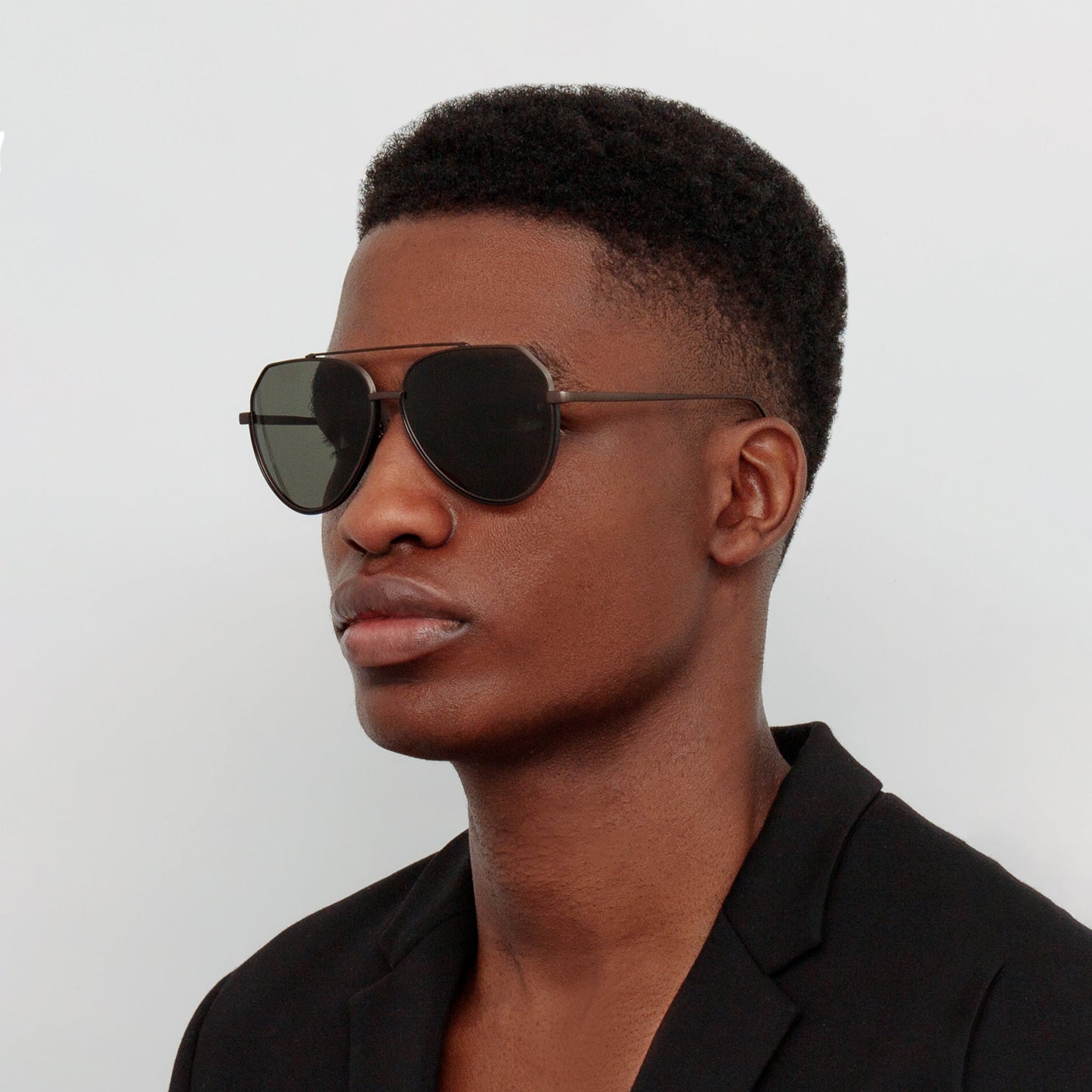 Linda Farrow Men's Bayer Aviator Sunglasses in Nickel C3 61