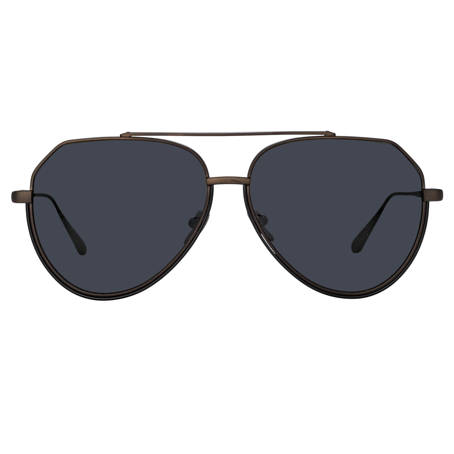 Linda Farrow Men's Bayer Aviator Sunglasses in Nickel C3 61