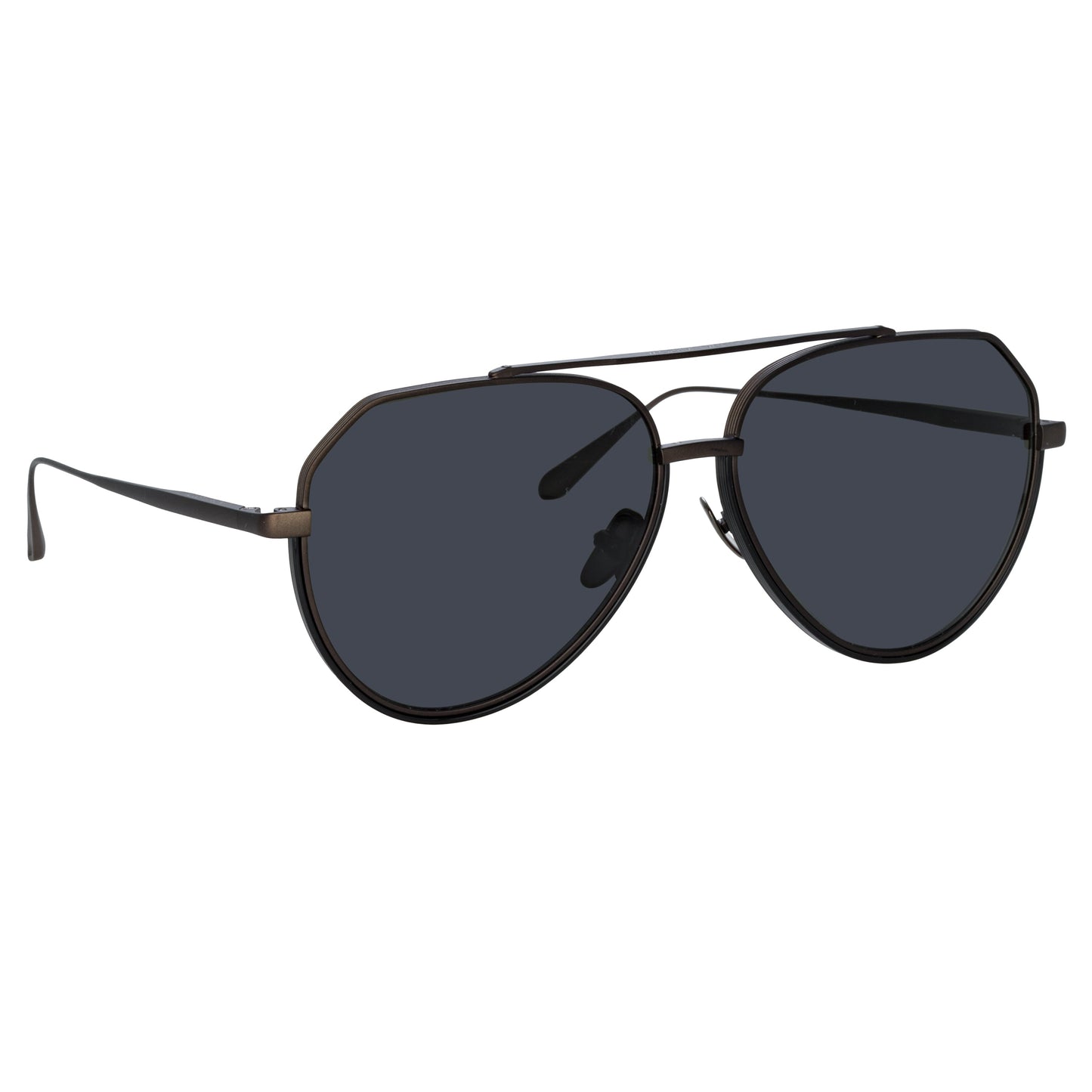 Linda Farrow Men's Bayer Aviator Sunglasses in Nickel C3 61