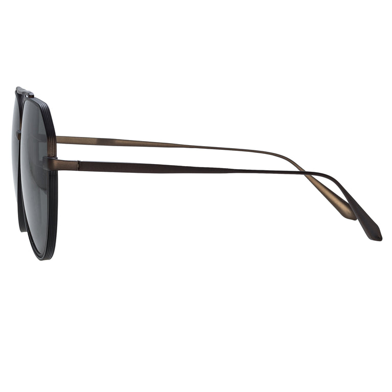 Linda Farrow Men's Bayer Aviator Sunglasses in Nickel C3 61