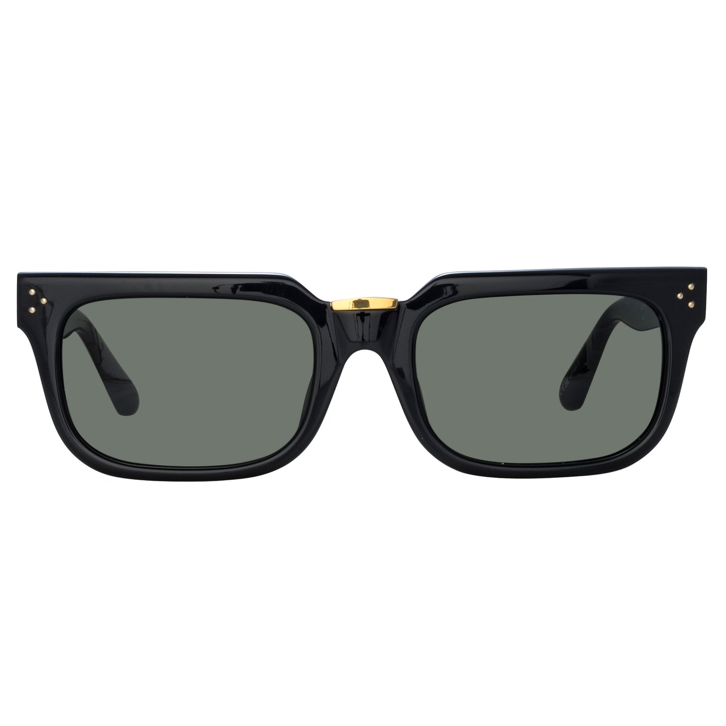 Linda Farrow Yoan Angular Sunglasses in Black C3 50