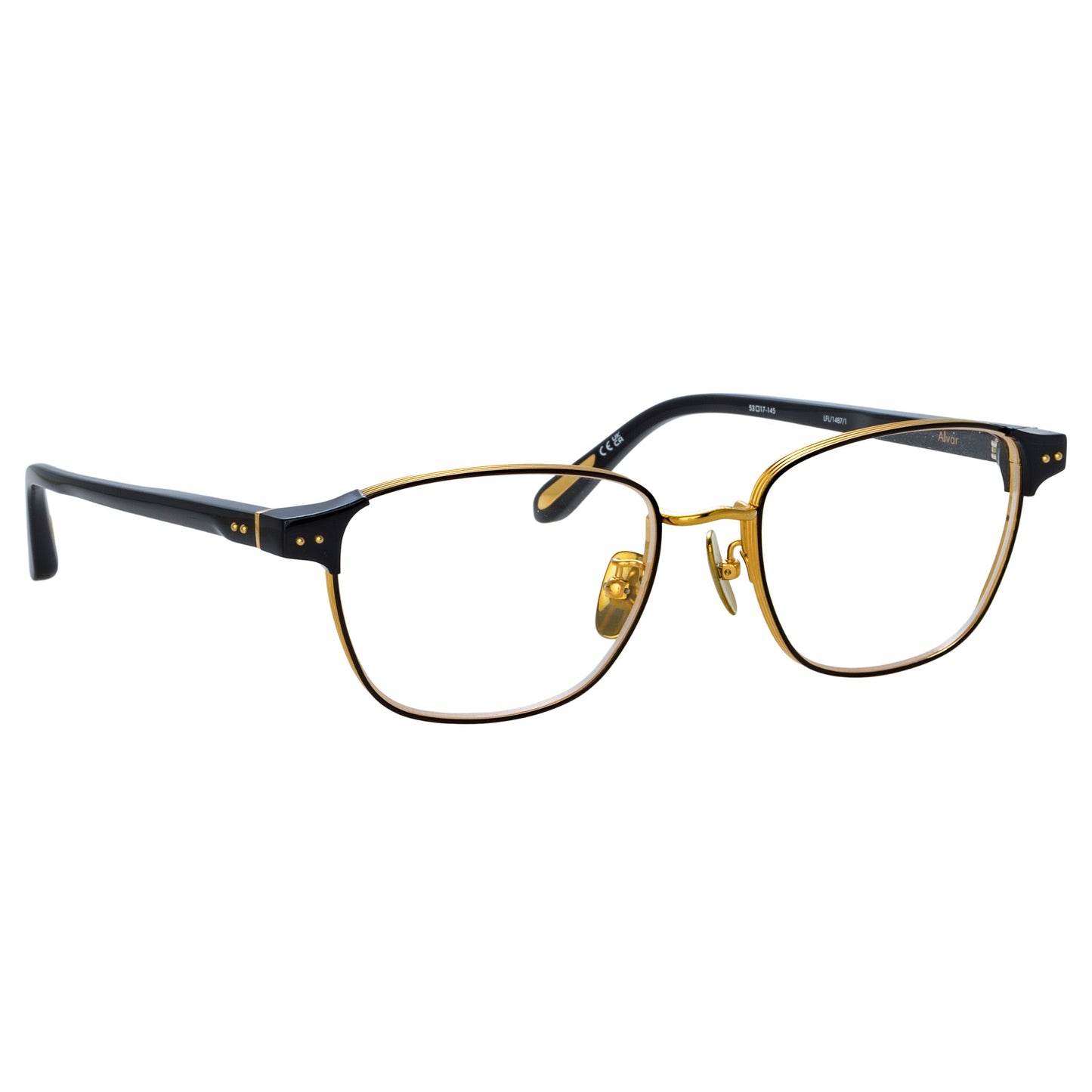 Linda Farrow Alvar Optical D-Frame in Black C1 53