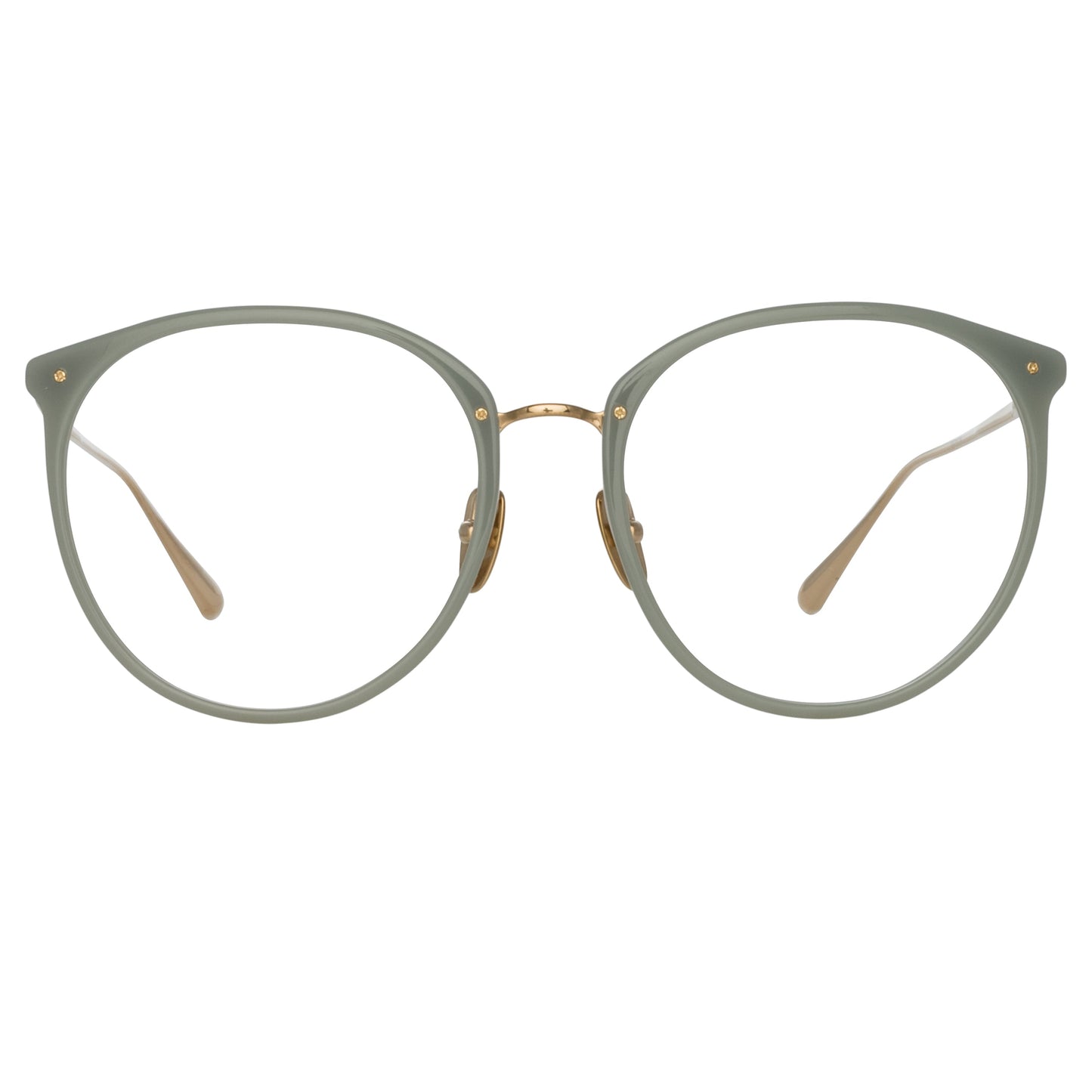 Linda Farrow Kings Oversized Optical Frame in Steel