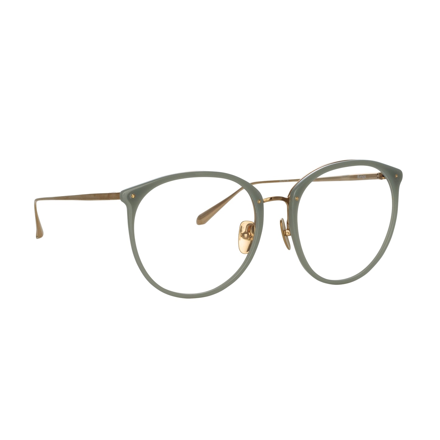 Linda Farrow Kings Oversized Optical Frame in Steel