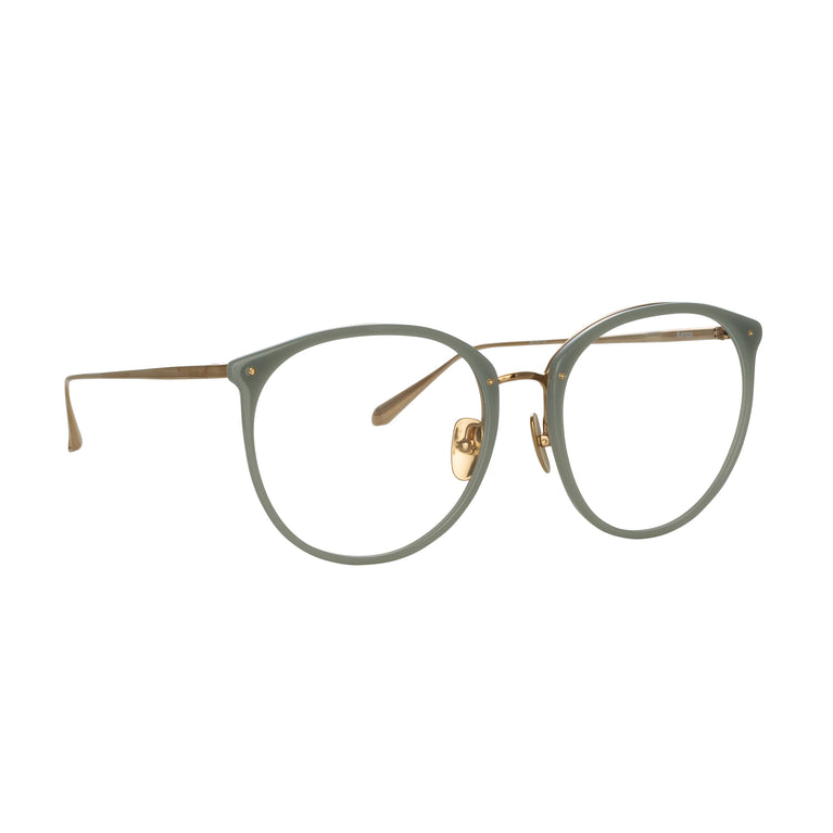 Linda Farrow Kings Oversized Optical Frame in Steel