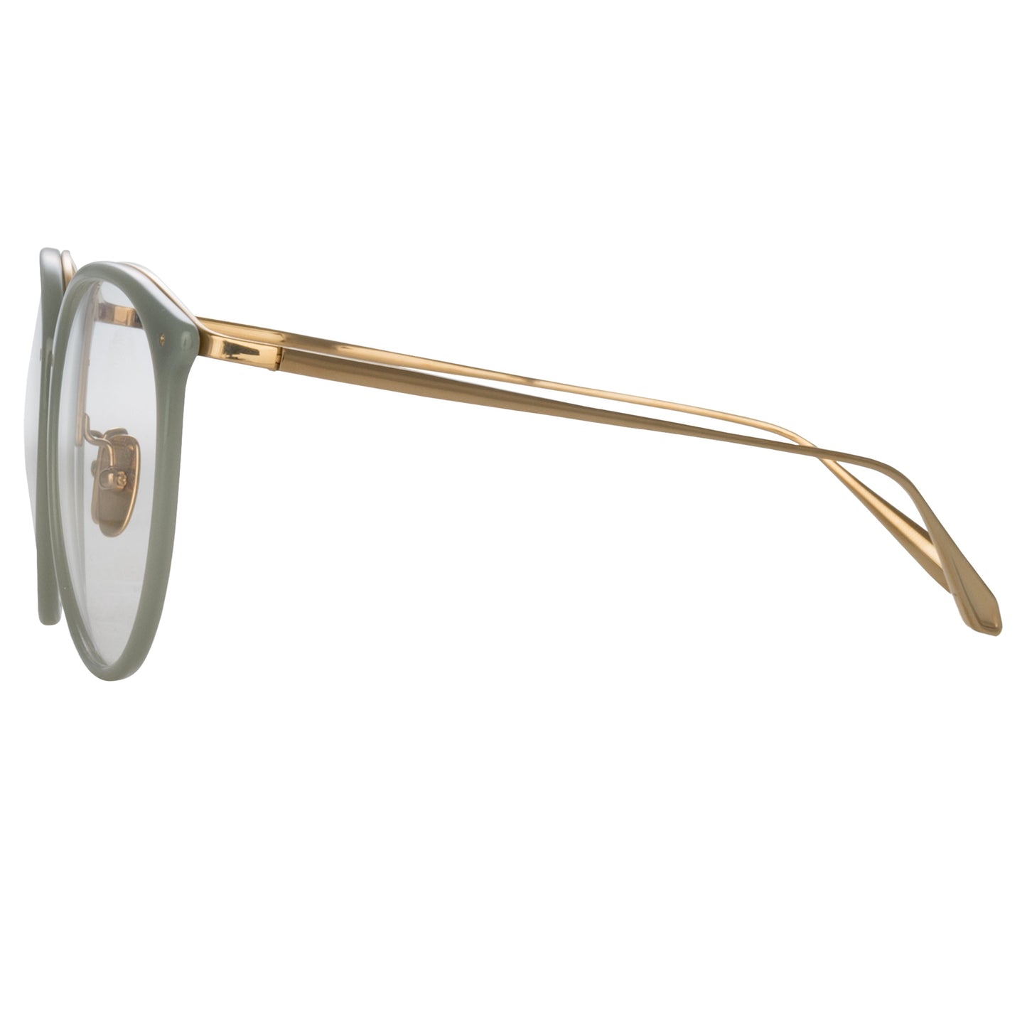Linda Farrow Kings Oversized Optical Frame in Steel