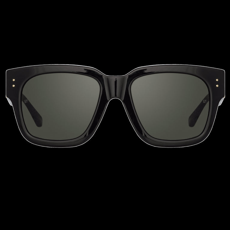 Linda Farrow The Amber | D-Frame Sunglasses in Black (C1) C1 5