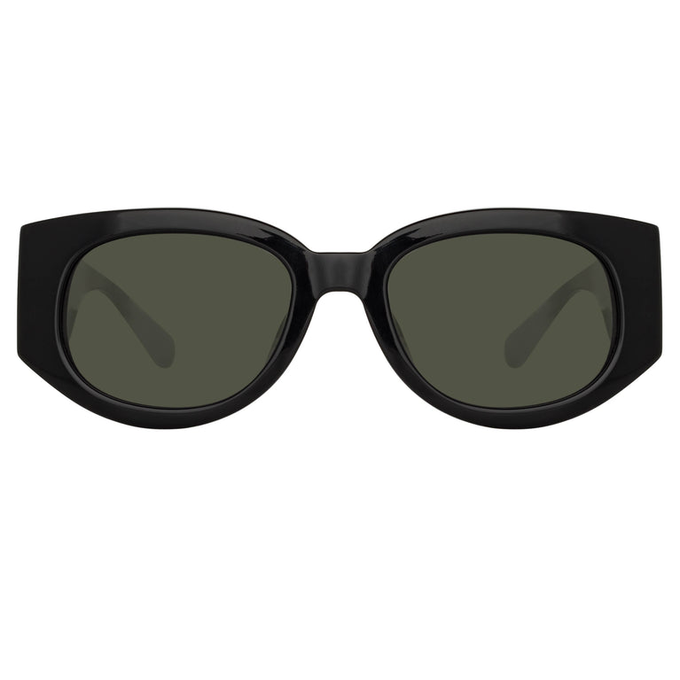 Linda Farrow The Debbie | D-Frame Sunglasses in Black (C1) C1 54