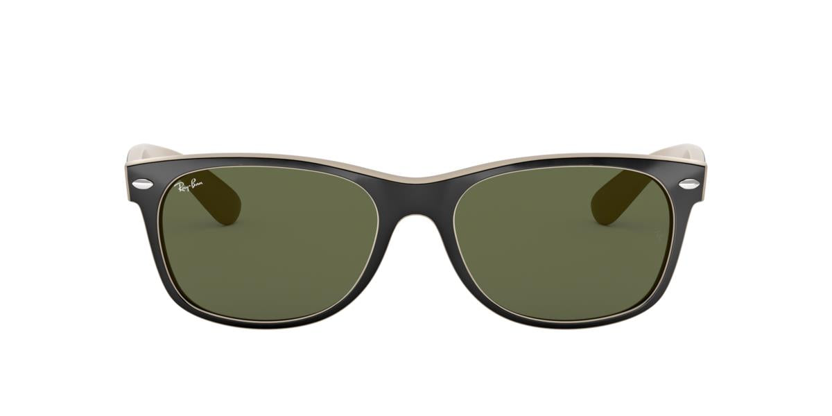 Ray-Ban RB2132 NEW WAYFARER - 875 - Black On Beige - 52 mm
