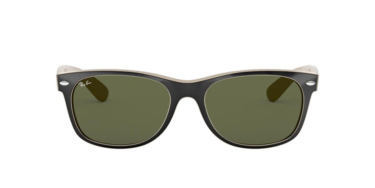 Ray-Ban RB2132 NEW WAYFARER - 875 - Black On Beige - 55 mm