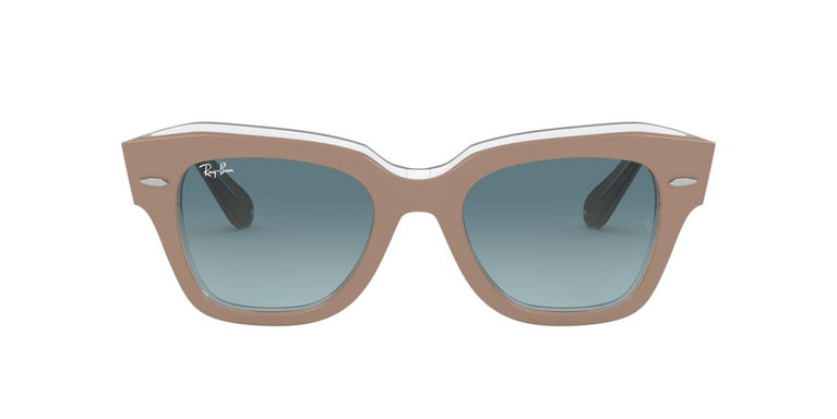 Ray-Ban RB2186 STATE STREET - 12973M - Beige On Transparent - 49 mm
