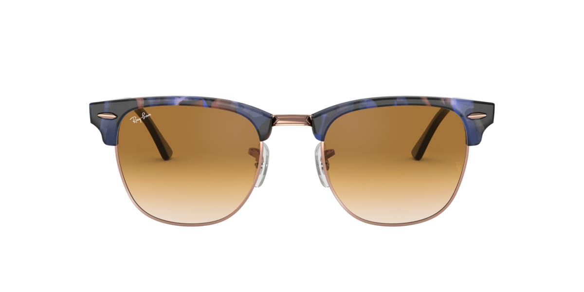 Ray-Ban RB3016 CLUBMASTER - 125651 - Spotted Brown/Blue - 49 mm