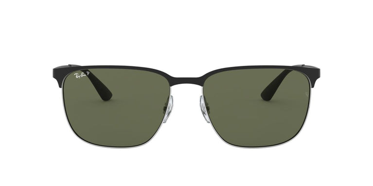 Ray-Ban RB3569 - 90049A - Black On Silver - 59 mm