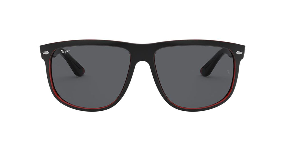 Ray-Ban RB4147 BOYFRIEND - 617187 - Matte Black On Transparent Red - 60 mm