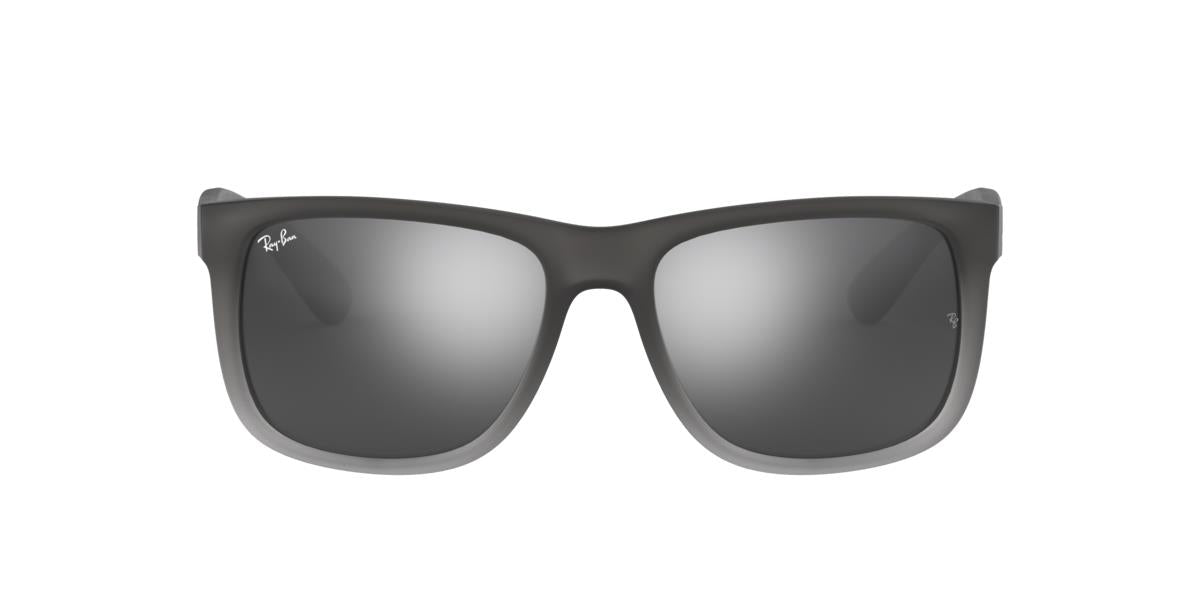 Ray-Ban RB4165 JUSTIN - 852/88 - Rubber Grey On Clear Grey - 51 mm
