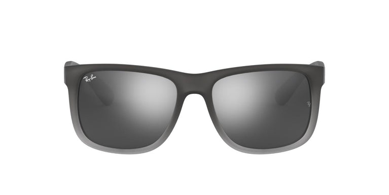 Ray-Ban RB4165 JUSTIN - 852/88 - Rubber Grey On Clear Grey - 51 mm
