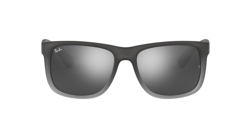 Ray-Ban RB4165 JUSTIN - 852/88 - Rubber Grey On Clear Grey - 55 mm