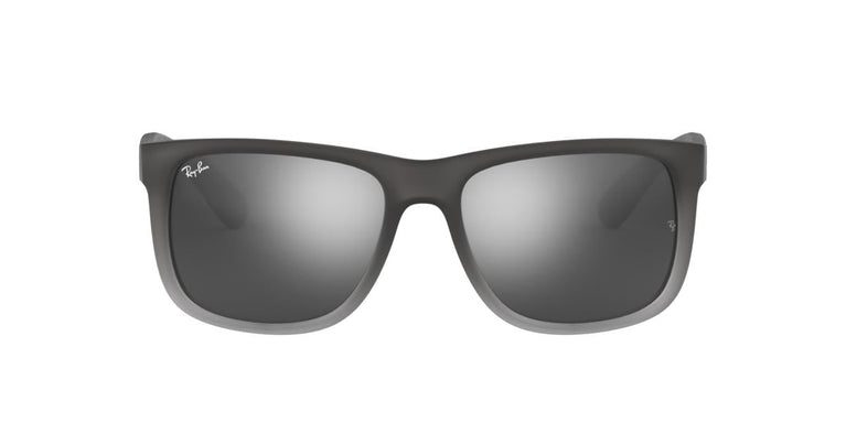 Ray-Ban RB4165 JUSTIN - 852/88 - Rubber Grey On Clear Grey - 55 mm