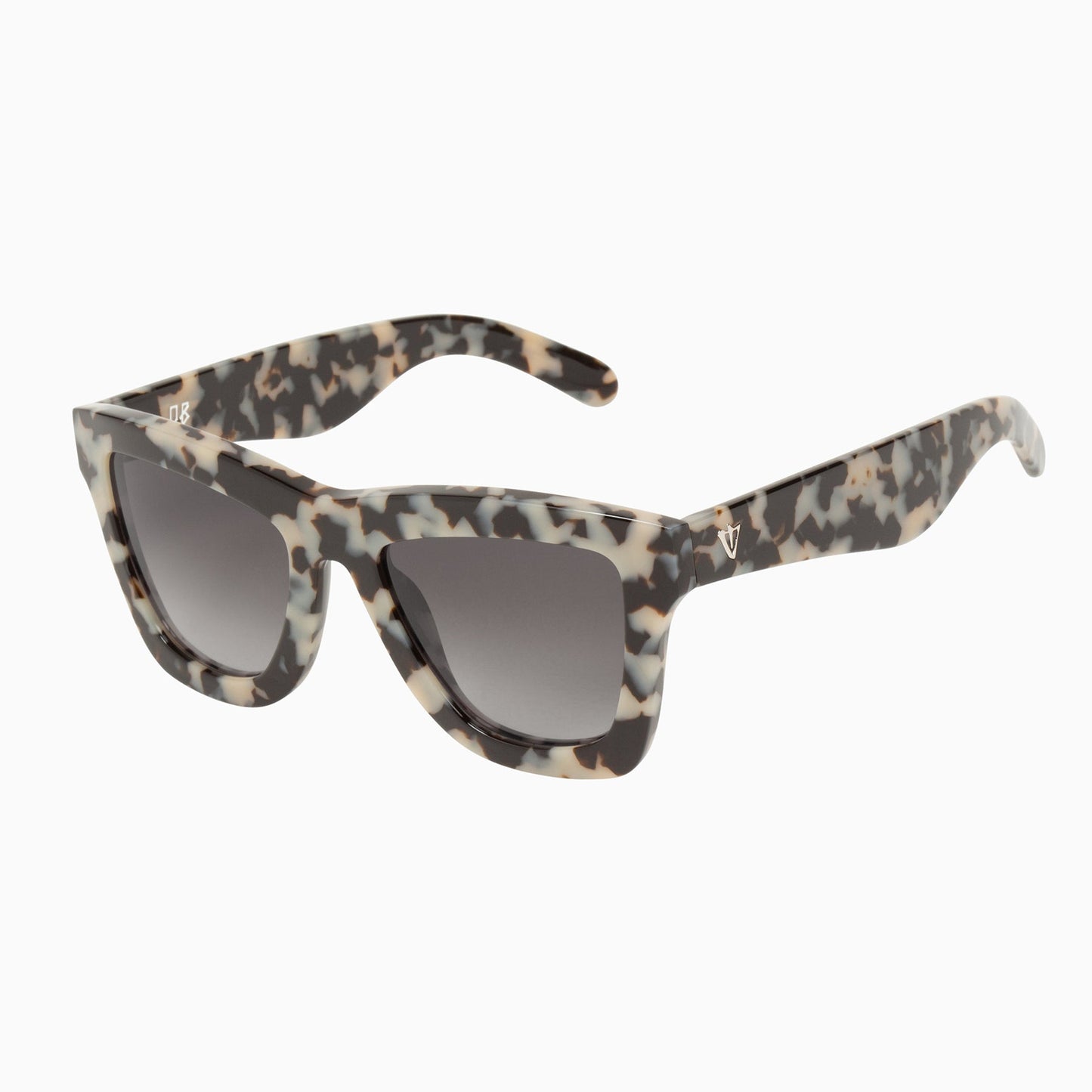 Valley Eyewear DB Black and White Tort Black Gradient Lens 53