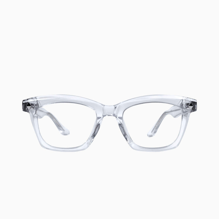 Valley Eyewear Hutch Crystal w. Silver Metal Trim Clear 48